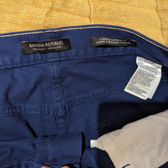 Banana republic tapered fit traveler pants navy blue - Picture 3 of 3